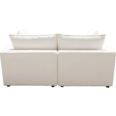 Ivy 2 - Piece Modular Sofa White Faux Shearling - LOOMLAN - Diamond Sofa - Modular Sofas