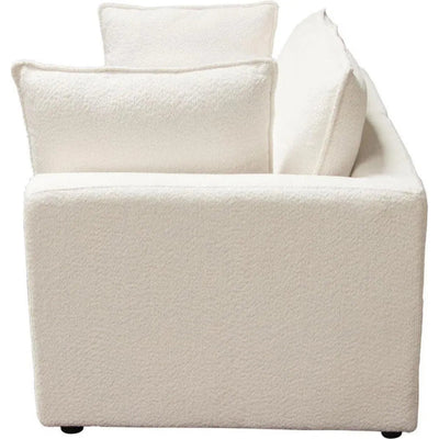 Ivy 2 - Piece Modular Sofa White Faux Shearling - LOOMLAN - Diamond Sofa - Modular Sofas