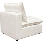 Ivy Armless Chair in White Faux Shearling - LOOMLAN - Diamond Sofa - Accent Chairs