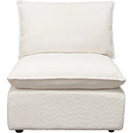 Ivy Armless Chair in White Faux Shearling - LOOMLAN - Diamond Sofa - Accent Chairs