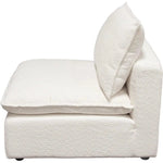 Ivy Armless Chair in White Faux Shearling - LOOMLAN - Diamond Sofa - Accent Chairs