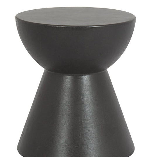 Bazaar Dark Gray Accent Round Outdoor End Table