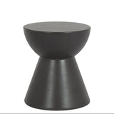 Bazaar Dark Gray Accent Round Outdoor End Table