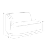 Jaclyn Fabric Modular Left Armchair - LOOMLAN - SUNPAN - Modular Sofas