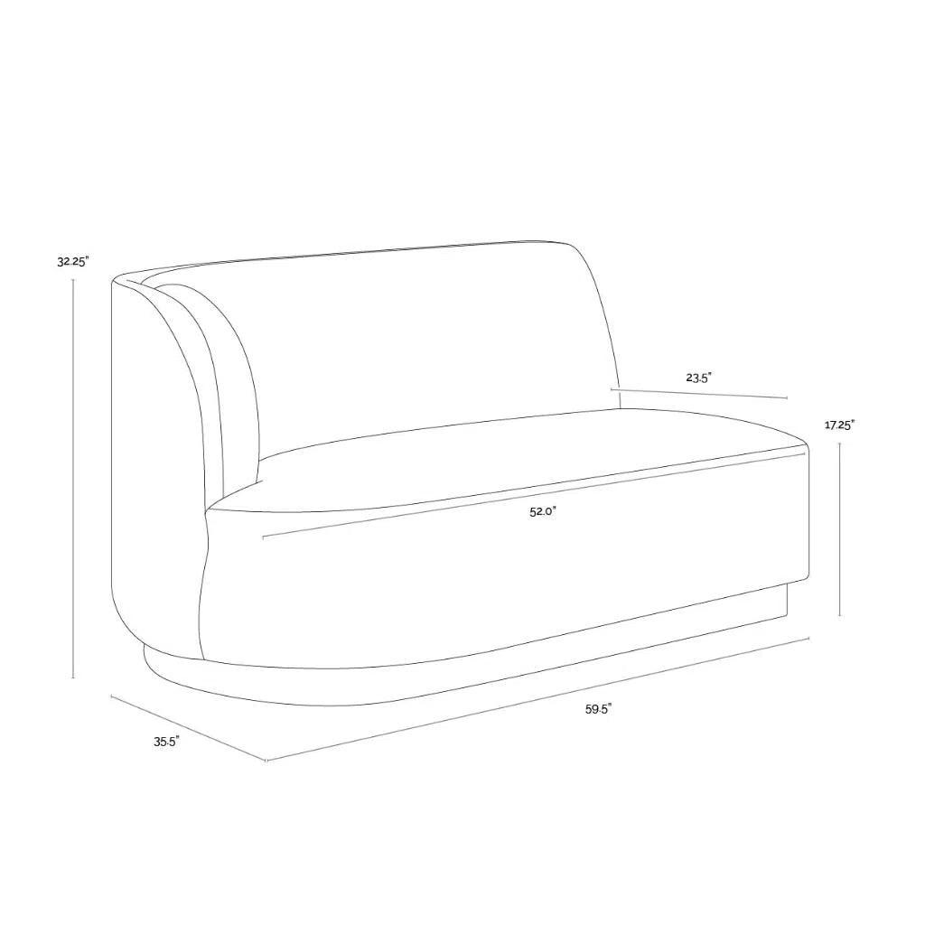 Jaclyn Fabric Modular Left Armchair - LOOMLAN - Modular Sofas