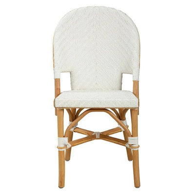 Jade Rattan Framed Armless Side Chair - LOOMLAN - Furniture Classics - Accent Chairs