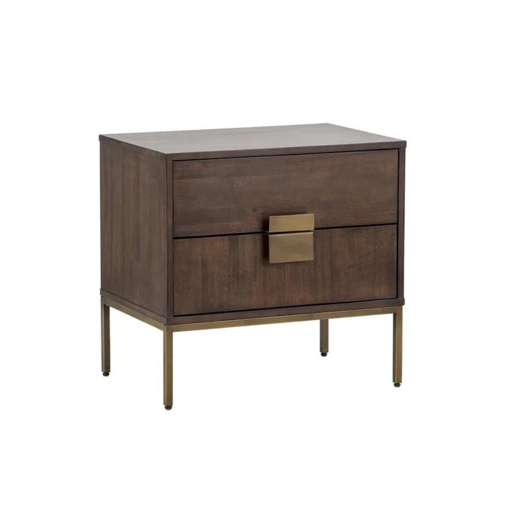 Jade Wooden Unique Nightstand - LOOMLAN - Nightstands