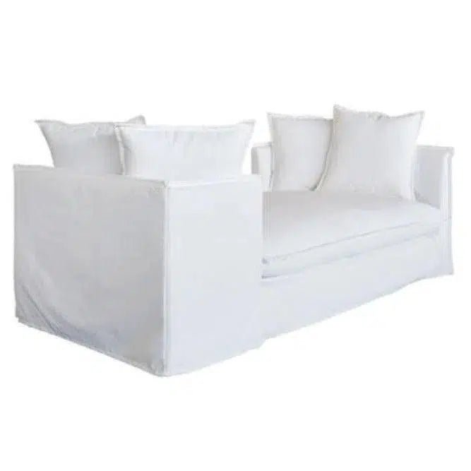 Jason Outdoor Slipcovered Daybed White - LOOMLAN - Artesia - Outdoor Sofas & Loveseats