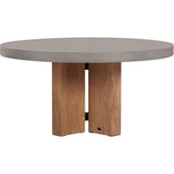 Java Outdoor Teak & Concrete Dining Table - Slate Gray - LOOMLAN - Seasonal Living - Outdoor Dining Tables