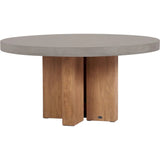 Java Outdoor Teak & Concrete Dining Table - Slate Gray - LOOMLAN - Seasonal Living - Outdoor Dining Tables