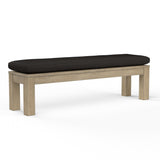 Coastal Teak Sunbrella Outdoor Dining Bench