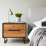 28 Inch Nightstand Brown Scandinavian