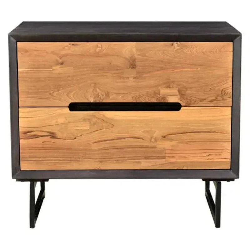 28 Inch Nightstand Brown Scandinavian