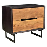 28 Inch Nightstand Brown Scandinavian