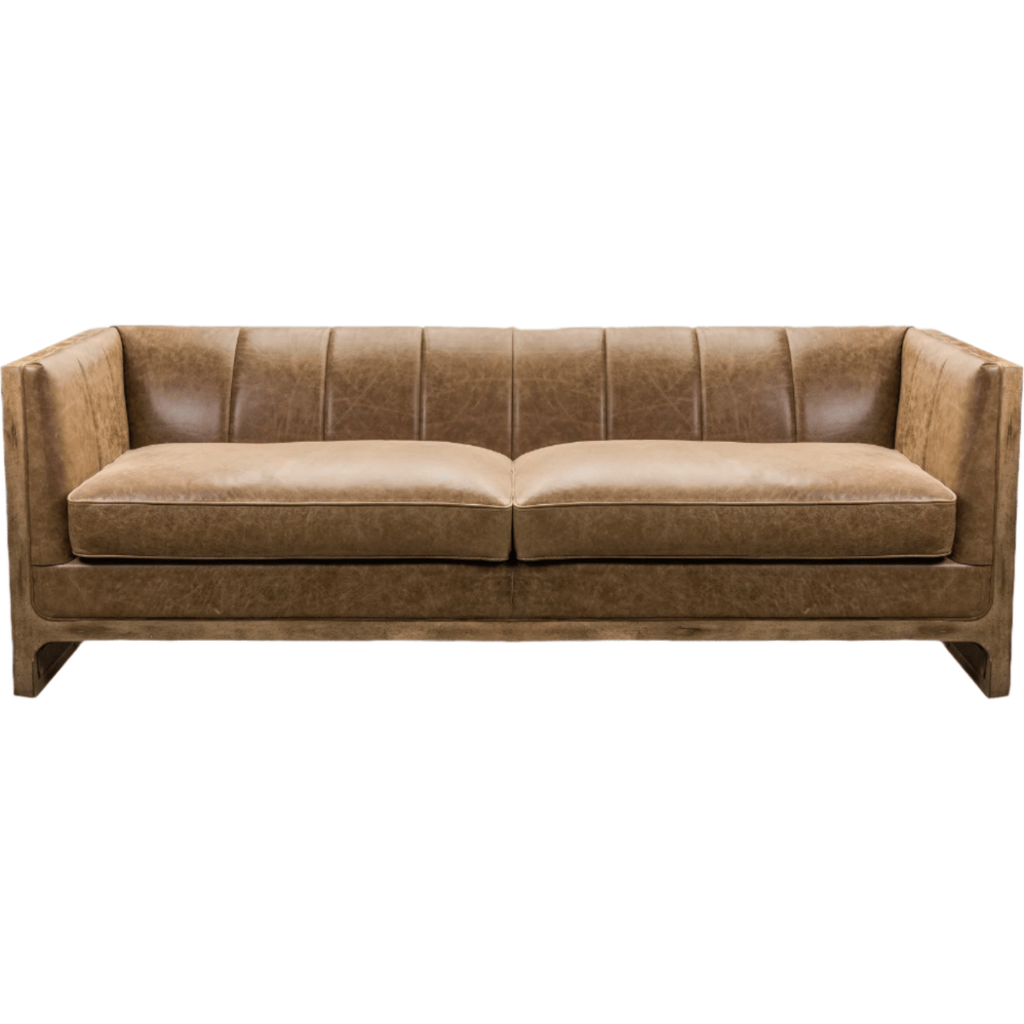 Jennie Ten Gallon Hat Accord Leather Sofa - LOOMLAN - Olivia + Quinn - Sofas & Loveseats