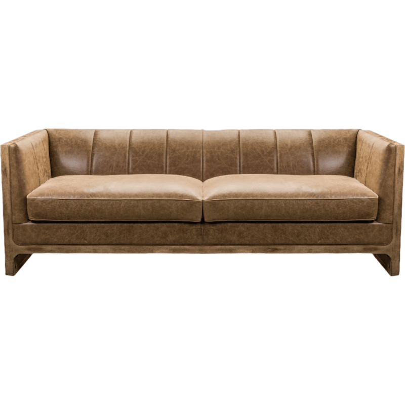 Jennie Ten Gallon Hat Accord Leather Sofa - LOOMLAN - Olivia + Quinn - Sofas & Loveseats