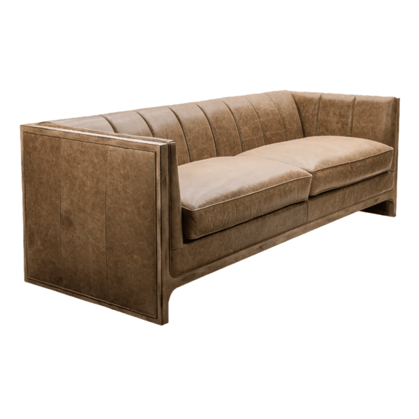 Jennie Ten Gallon Hat Accord Leather Sofa - LOOMLAN - Olivia + Quinn - Sofas & Loveseats