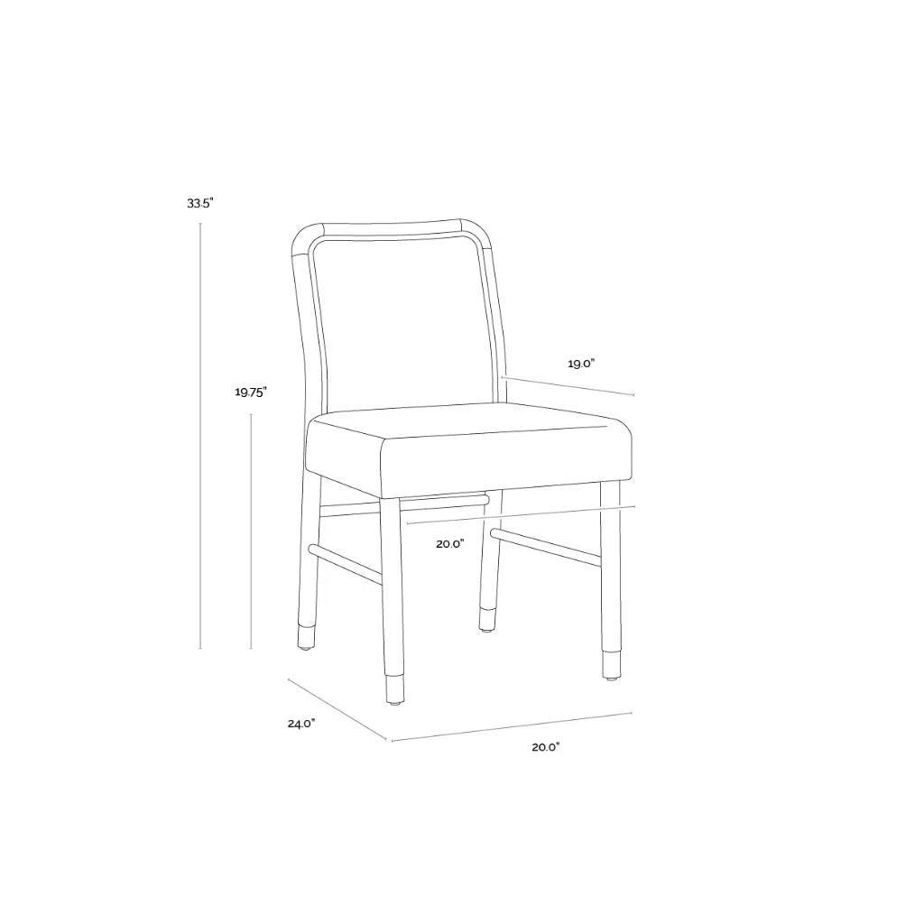 Jeno Armless Dining Chair 2PC - LOOMLAN - Dining Chairs