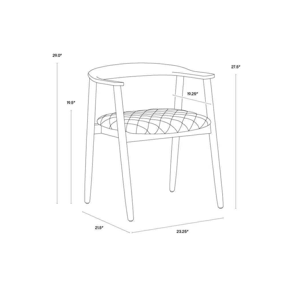 Jeremy Modern Dining Armchair - LOOMLAN - Dining Chairs