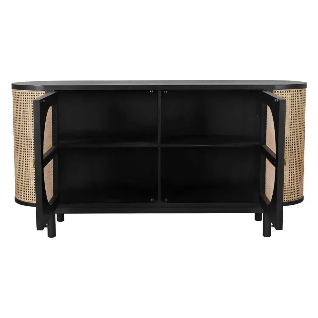 Joelle Oval Shaped Wooden Cabinet - LOOMLAN - Artesia - Sideboards