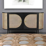 Joelle Oval Shaped Wooden Cabinet - LOOMLAN - Artesia - Sideboards