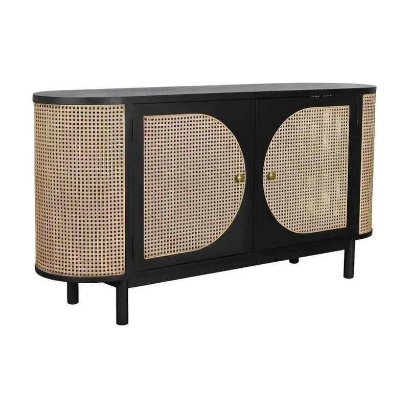 Joelle Oval Shaped Wooden Cabinet - LOOMLAN - Artesia - Sideboards