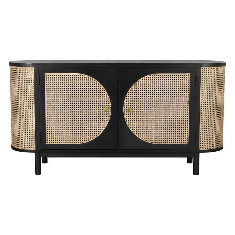 Joelle Oval Shaped Wooden Cabinet - LOOMLAN - Artesia - Sideboards
