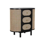 Joelle Sustainable Wooden Oval Side Table - LOOMLAN - Artesia - Nightstands