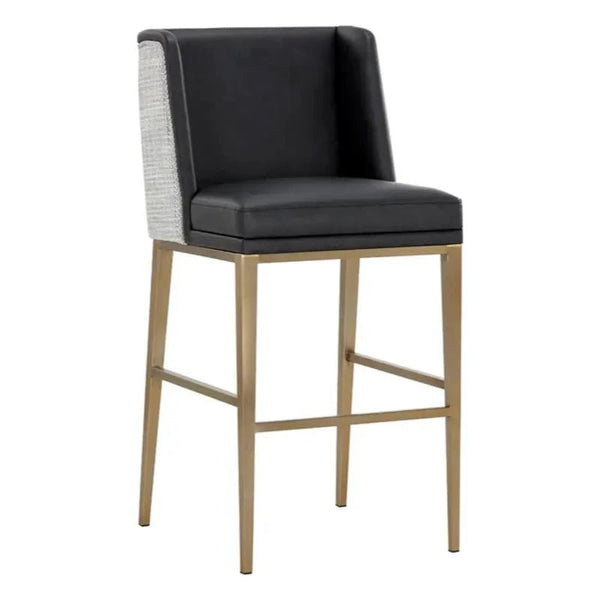 Joplin Leather Barstool - LOOMLAN - SUNPAN - Bar Stools