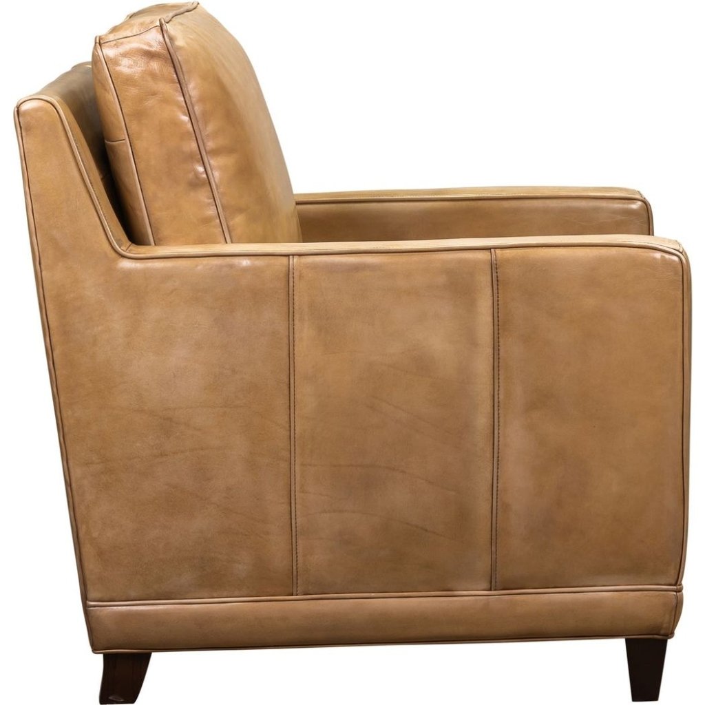 Josie Leather In Bedford Branston Chair - LOOMLAN - Olivia + Quinn - Club Chairs