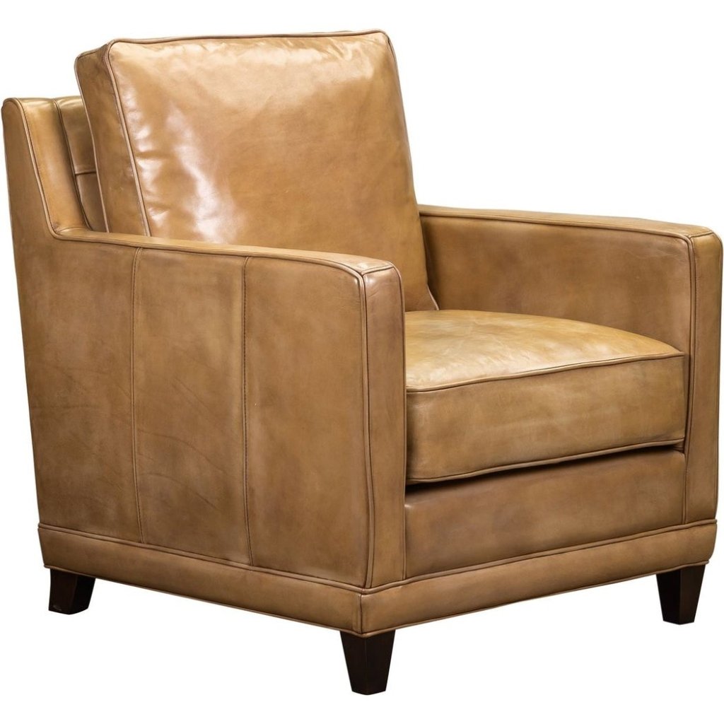 Josie Leather In Bedford Branston Chair - LOOMLAN - Olivia + Quinn - Club Chairs