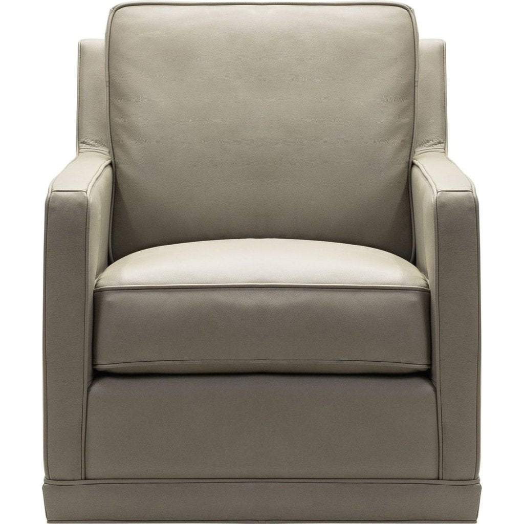 Josie Leather Modern Comfort Swivel Chair - LOOMLAN - Olivia + Quinn - Club Chairs