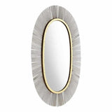 Juju Oval Mirror Black & Gold - LOOMLAN - Zuo Modern - Wall Mirrors