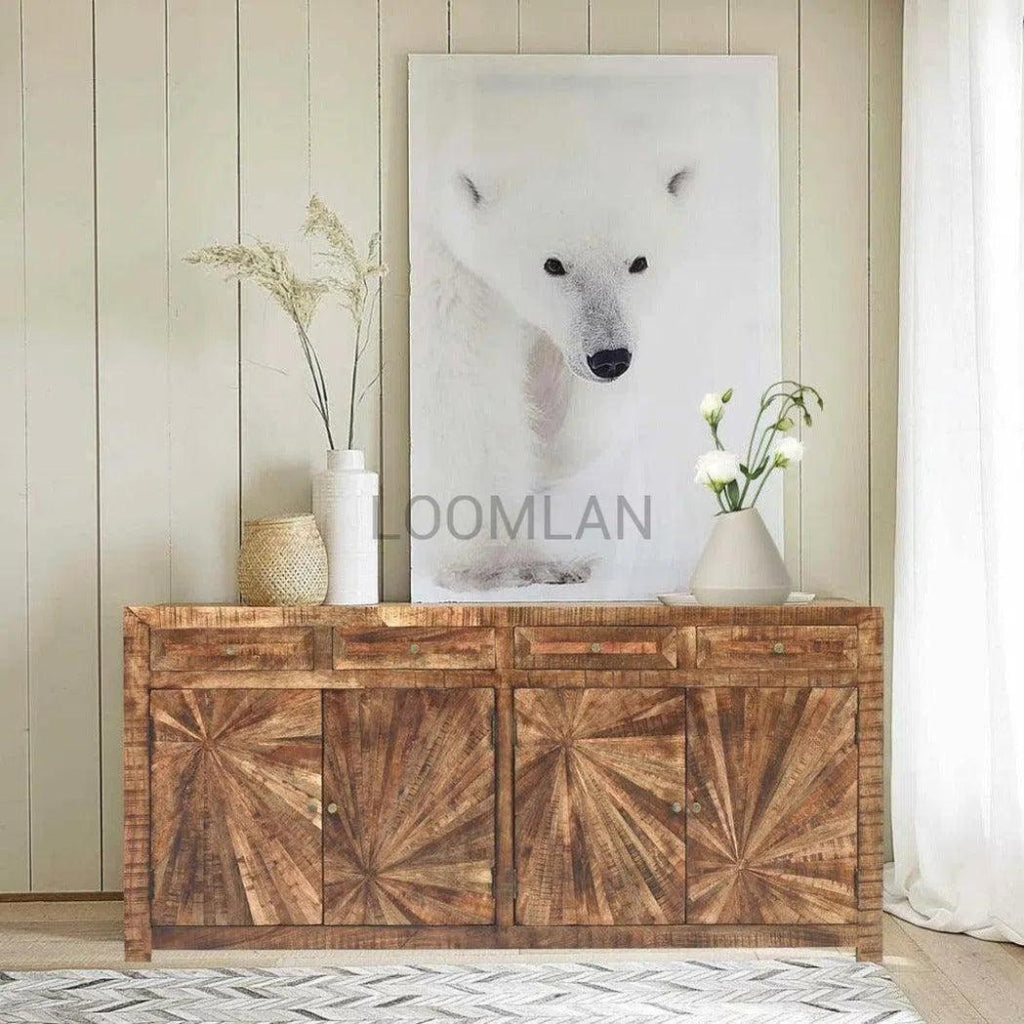 Jumbo Rustic Sideboard Buffet with Drawers - LOOMLAN - LOOMLAN - Sideboards