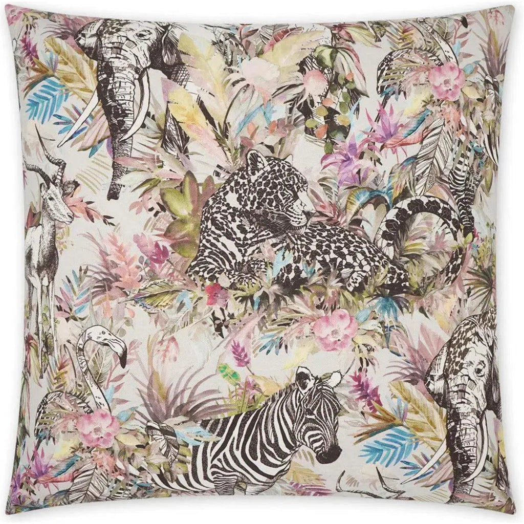 Jurassica Animal Blush Large Throw Pillow Insert - LOOMLAN - D.V. Kap - Throw Pillows