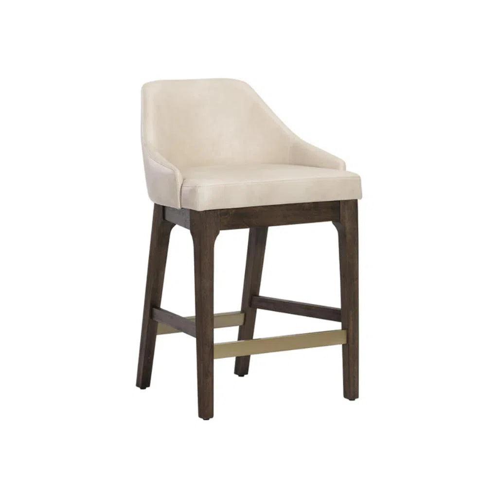 Kace Leather Counter Stool - LOOMLAN - Counter Stools