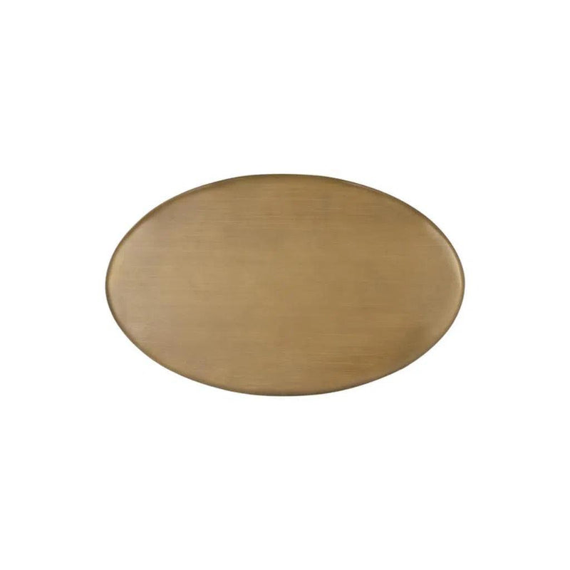 Kadin Concrete Based Steel Oval Side Table - LOOMLAN - SUNPAN - Outdoor Side Tables