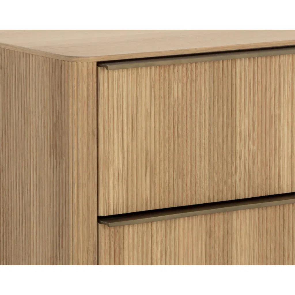 Kalla 2 Drawers Wooden Nightstand - LOOMLAN - Nightstands