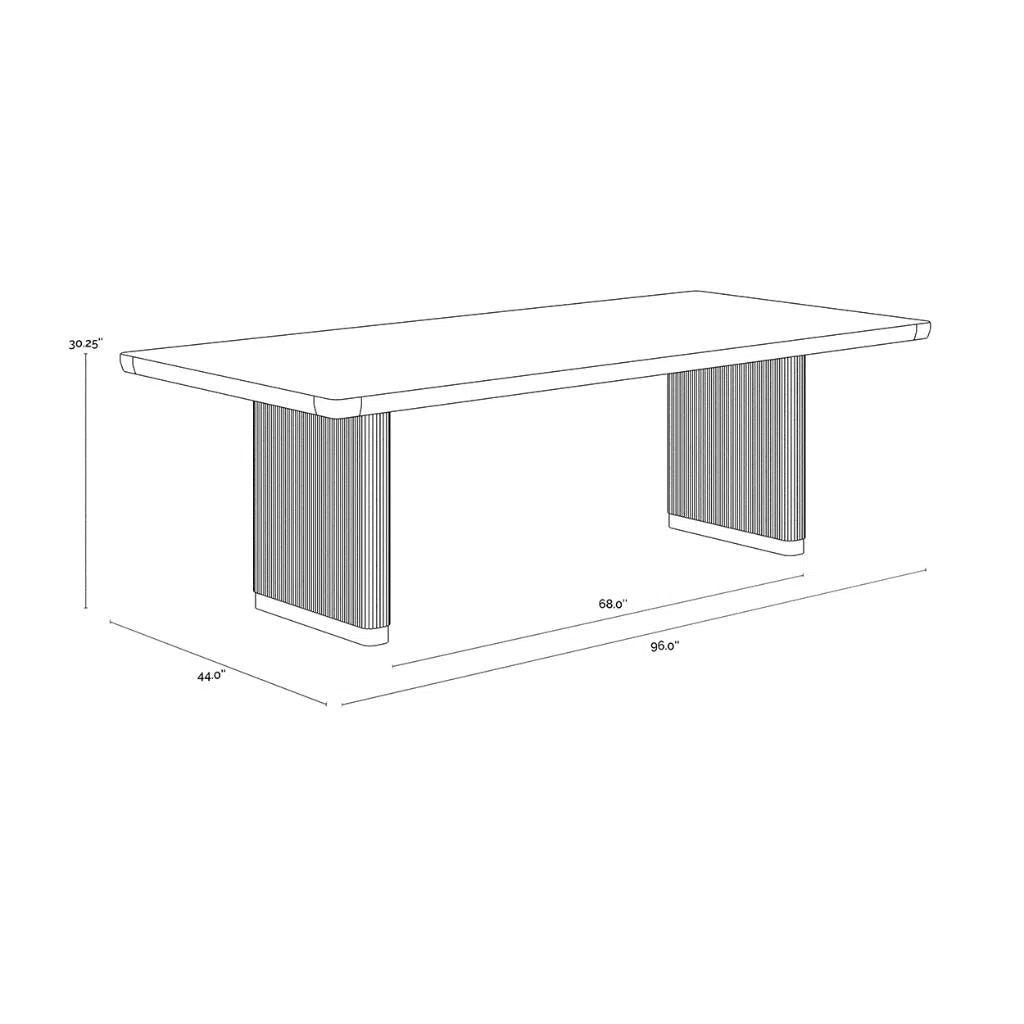 Kalla Rectangle Wooden Dining Table - LOOMLAN - Dining Tables