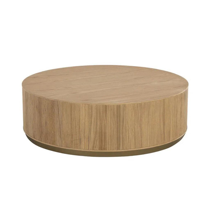 Kalla Wooden Round Coffee Table - LOOMLAN - SUNPAN - Coffee Tables