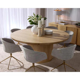 Kalla Wooden Round Dining Table - LOOMLAN - SUNPAN - Dining Tables
