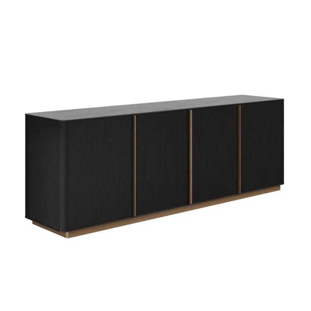 Kalla Wooden Steel Sideboard - LOOMLAN - Sideboards