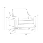 Kalmin Fabric Lounge Chair - LOOMLAN - Club Chairs