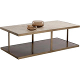 Kamali Coffee Table Marble Antique Gold Base - LOOMLAN - SUNPAN - Coffee Tables
