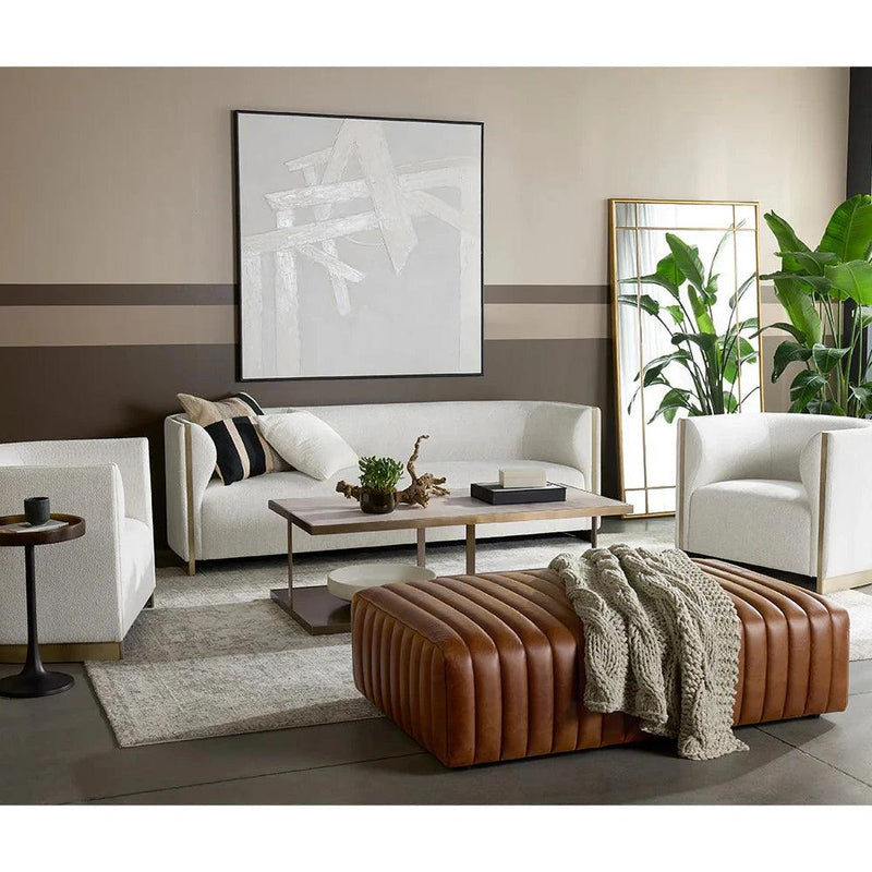 Kamali Coffee Table Marble Antique Gold Base - LOOMLAN - SUNPAN - Coffee Tables