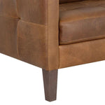 Karmelo Sofa Cognac Leather Mid - Century - LOOMLAN - SUNPAN - Sofas & Loveseats