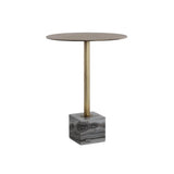 Kata Marble Based Iron Round Bar Table - LOOMLAN - SUNPAN - Bar Tables