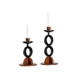 Kate Modern Wooden Candleholder (Set Of 2) - LOOMLAN - Wildwood - Candle Holders