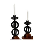 Kate Modern Wooden Candleholder (Set Of 2) - LOOMLAN - Wildwood - Candle Holders