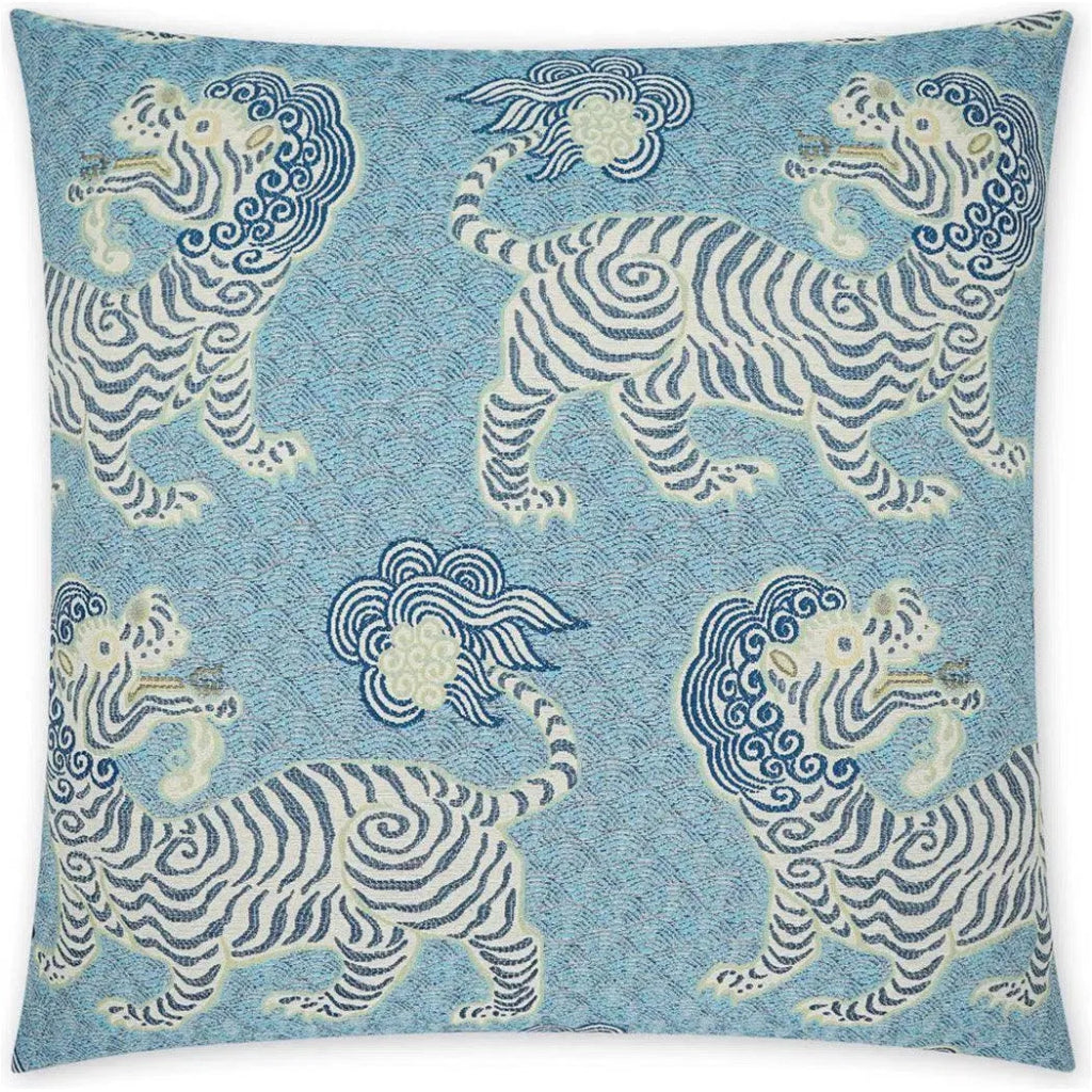 Kathmandu Porcelain Blue Large Throw Pillow Insert - LOOMLAN - D.V. Kap - Throw Pillows